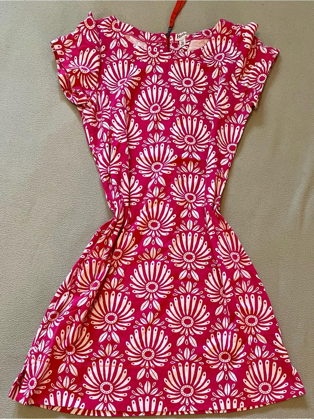 Hatley Pink and White Floral Midi Dress
